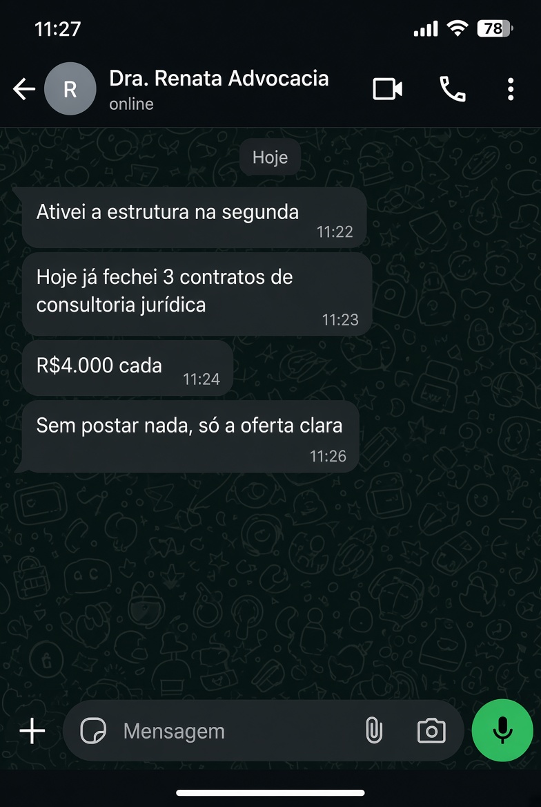 Depoimento de Dra. Renata, advogada, sobre 3 contratos de R$4.000